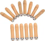 BUTIFULSIC 14pcs BBQ Fork Handle BBQ Tools Rotisserie Rod Tool Roasting Sticks Handle Barbecue Handle Accessory Skewer Replacement Grip BBQ Skewers Handle Removable Handle Beige Iron