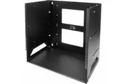 StarTech.com 2-Post 8U Open Frame Wall Mount Network Rack with Built-in Shelf and Adjustable Depth, Computer Rack for IT Equipme