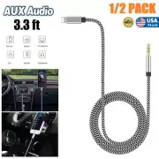 1/2x 3.5mm AUX Audio Car Adapter cable for iPhone X XR 11 12 13 14 Pro Max iPad