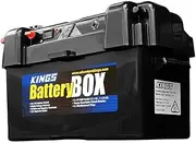 [KINGS] Maxi Battery Box Portable 12v | 2X USB & Cig Socket | Fits Most Deep-Cycle Batteries | 2 x Anderson Style Plugs | Digital Voltage Indicator