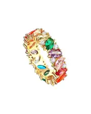 Liv Oliver 18K PlatedQuartz CZ Eternity Ring