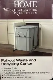 Home Decorators Collection Pull-out Waste and Recycling Center. In cabinet.