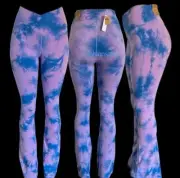 Victorias Secret Pink Active High Waist Full Length V Crossover Flare leggings