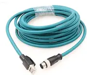 M12 4 Position D-Coded Male to RJ45 Cat5e Ethernet Waterproof Cable Industrial Field-wireable Machinery Sensor Camera (8M)