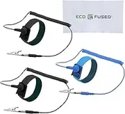 Eco-Fused Anti Static Wrist Straps - Reusable Anti-Static Wrist Straps Equipped With Grounding Wire And Alligator Clip 3 Pack 2x Black + 1x Blue