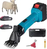 Sheep Shears Cordless 600W - Professional Rechargeable Shearing Clipper with 6 Speed for Shaving Fur Wool in Sheep, Goat, Cattle, and Other Farm Livestock blue