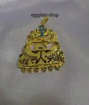 Egyptian Pharaonic Pendant - Goldtone - Ankh-Eye of Horus-Scarab - NEW #27