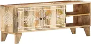 TV Stand for Living Room Entertainment Center - Solid Wood Media Console, Rustic Storage Cabinet, Television Table, Stands & Shelves, Modern Furniture