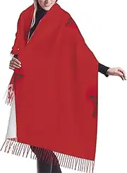 [DRTGEDS] Flag Of Morocco Scarfs For Women Fall Winter Scarves Pashmina Shawls And Wraps For All Season Christmas Gift