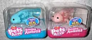 ZURU PETS ALIVE SWIMMING AXOLOTLS SET OF 2 BLUE & PINK **NEW**