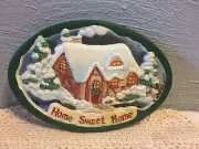 Home Sweet Home Holiday Trivet Wall Decor Cast Iron Christmas Avon 1999