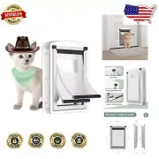 Weather-Resistant Cat Door with Sliding Lock Panels - Perfect for Indoor/Outdoor