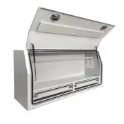 170 x 60 x 82cm White Flat Aluminium 2 Drawer Ute Tool Box Truck Trailer Toolbox