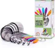 Measuring Cups and Spoons Set - 12pc Food Grade Stainless Steel Liquid & Dry