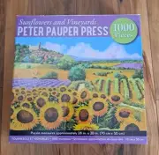 New Peter Pauper Press 1000 Pieces "Sunflowers And Vineyards", Factory Sealed...