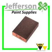 SIA 7990 Hard Sanding Sponge Block Medium Hard Abrasive Coated 4 Sides - Pkt 10