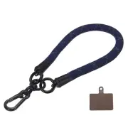 Phone Lanyard Wrist Lanyard with Patch Dark Blue With Green Streak 1 Pack