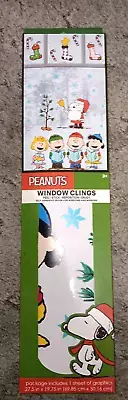 Peanuts Charlie Brown Windows Mirrors Clings Snoopy Linus Christmas New Peel