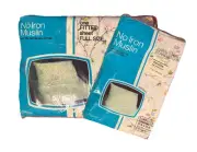 JC Penny Full Fitted Sheet & Standard Pillow Case Set White Floral NEW VTG