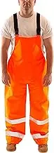ICON O24129.XL ANSI 107 Class E Breathable Snap Fly Front Overall with 2" Silver Reflective Tape, X-Large, Fluorescent Orange/Red