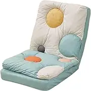 Floor Chair with Back Support,Comfy Folding Sofa,Ergonomic Gaming Sofa Chair,5 Adjustable Position,for Living Room Bedroom(Blue)