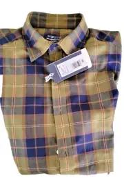 Vineyard Vines Shirt Olive Green Plaid On The Go OTG Performance Long Sleeve XS