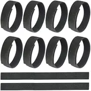 [NEETUE] 10 Pcs Black Boot Blousers Military Strap Band 1" Hook & Loop Garter, Wraps for Cowboy Boots, Adjustable Tactical Blousers for Hunting Gardening Hiking Cycling Fishing