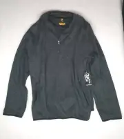 Browning Sportswear Quarter Zip Pullover Mock Neck Knit Sweater Gray Mens 2XL