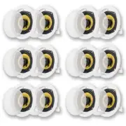 Acoustic Audio HD-5 Flush Mount In Ceiling Speakers Home Theater 6 Pair Pack