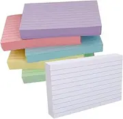 NOLITOY 300pcs Lined Flashcards Colorful Index Cards for Studying Notetaking Office Use Memo Paper for Classroom Crafting
