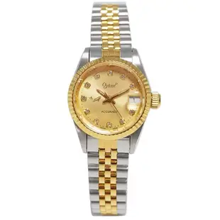 愛其華 Ogival 經典優雅機械腕錶雙色金面女腕錶機械錶手錶女錶watch二手錶有日期