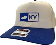 Kentucky Baseball Cap, Tan and Royal Blue, Adjustable Snapback