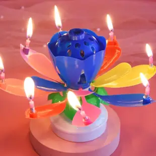 【雪花氣球】旋轉音樂蠟燭 蓮花蠟燭 蠟燭 蛋糕蠟燭 生日蠟燭 造型蠟燭 音樂蠟燭 燭蠟 生日 派對 氣球 生日佈置 週歲