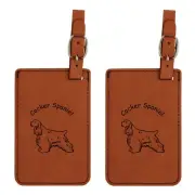 L2169 Cocker Spaniel Luggage Tags 2 Pk FREE SHIPPING Over200 Breeds Available