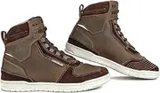 COGOBUSH Leather Motorcycle Boots Men - Anti-slip Sole, Ankle Guard, Cow Crazy Horse Leather, Motorcycle Boots Men Brown