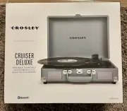 Crosley Cruiser Deluxe 3-Speed Bluetooth Portable Turntable Record Tourmaline