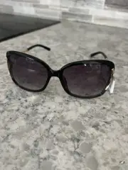 NWT Ophelia Roe Black & Gold Cut Out Butterfly Sunglasses 100%UVA-UVB