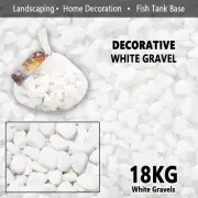 18kg Small White Gravel Pebble Lanscaping Garden Decor Stone Aquarium Fish Tank
