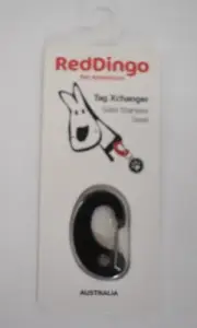 Red Dingo TC-ZZ-BB-LG Tag Xchanger Clip Stainless Steel Charcoal Size Large