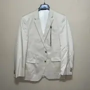 Kenneth Cole Mens Suit Separate Beige Slim Sport Coat SZ 42R NEW