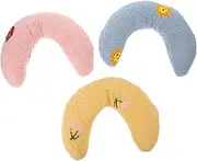 BESPORTBLE 3 Pack Bed for Cats Dogs U-Shape Neck Pillow for Anxiety Relief Plush Material Portable