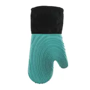 Green Spiral Pattern Silicone Oven Mitts Heat Resistant And Non Slip Design (1 Pair/2 Pcs) Oven Mitts & Potholders