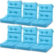 6 Pack Outdoor/Indoor High Back Chair Cushion Waterproof Rocking Chair Pads Tuft