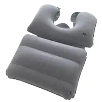 在飛比找ETMall東森購物網優惠-PVC充氣旅行三寶充氣植絨枕頭三件套充氣枕