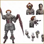 SQ3 NECA IT PENNYWISE 可動人偶小丑可動關節模型娃娃玩具兒童禮物收藏汽車裝飾品