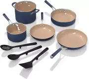 Ceramic Cookware Set, Extended Life 11-Piece Kitchen Cookware Sets with Comfort
