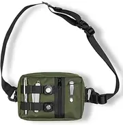 CHW2 Small Tactical Messenger Bag For Men, Sling EDC Bag, Fanny Pack, EDC Chest Bag, Travel Hiking Concealed Carry Gear Bag, EDC Shoulder Bag