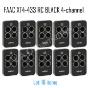 10 remote control transmitters, FAAC XT4-433 RC BLACK 4-channel range up to 100m