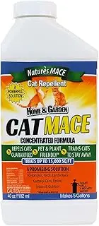 Nature's Mace 40 Ounce Cat Repellent Concentrate, Cat Repellent Spray, Keep Cats Out, Train Your Cat to Stay Out, Cat Training Tool, Cat Repellent Indoor & Outdoor, Cat Scratch Deterrent, Mint, Orange
