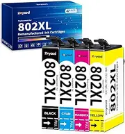 Zoyood 802XL Ink Cartridge Replacement for Epson 802 T802XL T802 802-I Ink Cartridges Combo Pack Work with Epson Workforce Pro WF-4720 WF-4730 WF-4734 WF-4740 EC-4020 EC-4030 EC-4040 (4 Pack)